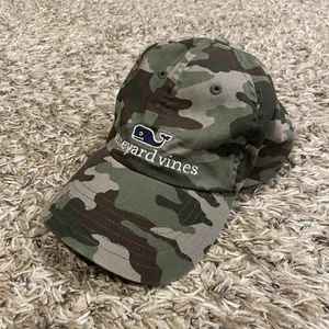 Vineyard Vines Camo Whale Hat Strap Back Camouflage Embroidered Dad Hat - Picture 1 of 13