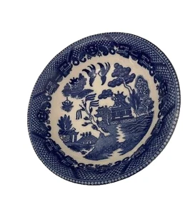 Vintage Blue & White Willow 5 7/8" Dessert Bowl marked Japan - Bild 1 von 1