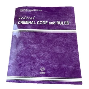 Federal Criminal Code and Rules 2022 Edition Paperback Purple Cover Thomson - Picture 1 of 8