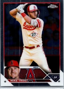 Mike Trout #27 2023 Topps Chrome Los Angeles Angels - Picture 1 of 2