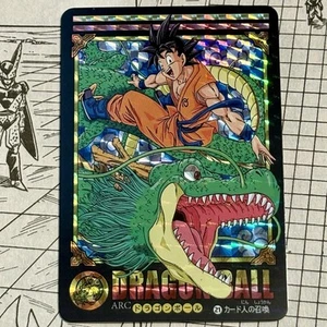 Retro Holo Foil Prism Card Dragon Ball Super Goku Riding Shenron DBZ DBS 2018 - Picture 1 of 10
