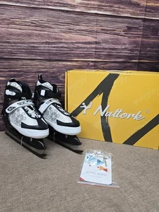NATTORK Adjustable Ice Skates Size Large 5Y-8Y Black Snow Flake - Picture 1 of 8