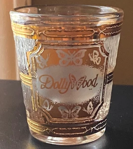 Dolly Madera Oro 22K Esmerilado Vidrio Grabado Dolly Retrato Recuerdo Shot Glass - Imagen 1 de 6