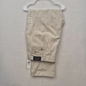 Pantalones chinos Polo Ralph Lauren para hombre 44B x 34 beige algodón elástico bolsillos - Imagen 1 de 6