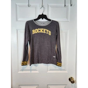 Women's sz S Toledo Rockets Long Sleeved Semi Fitted T Shirt Under Armour Gray - Picture 1 of 6