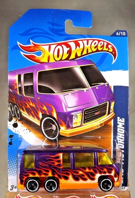 2012 Hot Wheels #156 Heat Fleet 6/10 GMC MOTORHOME фиолетовый с черными спицами MC5 - Изображение 1 из 4