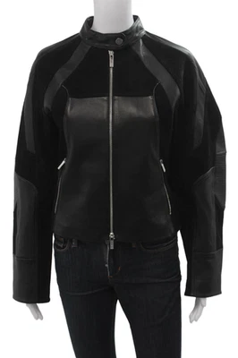 Helmut Lang женщин мотоциклиста Lamb кожаная куртка черный размер XS - Изображение 1 из 4
