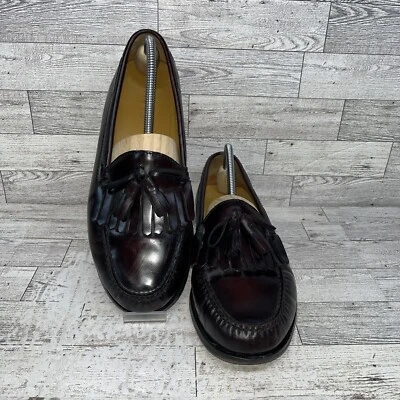 Zapatos Mocasines Cole Haan C02692 Pinch Borla Kiltie Borgoña Hombres Talla 9.5 3E Foto 1 de 4