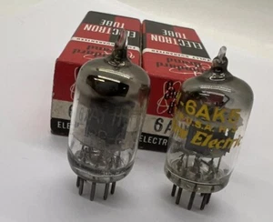Tubos de vacío Western Electric & Raytheon NOS 6AK5 probados - Imagen 1 de 7