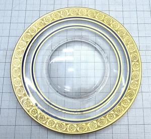 VINTAGE: Servierplatte - 8-1/4" - Goldrand - Moser - einige Kratzer - wunderschön - Bild 1 von 3