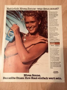 ORIG REKLAME WERBUNG  1984   Natürlich Nivea Sonne - was denn sonst?  - Bild 1 von 1