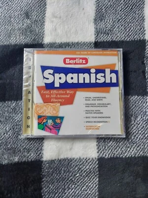 Vintage Berlitz  Spanish PC (Win/Mac) CD-ROM Software - The Learning Company NEW - Image 1 of 2