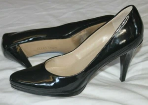 ELLEN TRACY SZ 9 M CODY BLACK PATENT FASHION HIGH HEELS SHOES - Picture 1 of 10