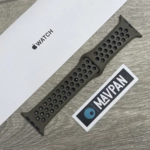Genuine Apple x Nike Watch Band Olive Grey / Black 44/45/46/49mm M/L - Zdjęcie 1 z 6