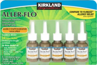 Kirkland Aller-Flo Fluticasona Propionato 5 botellas Alivio de alergias Spray nasal Foto 1 de 4