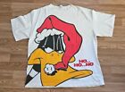 Vintage 1993 Men's Looney Tunes Daffy Duck Santa T Shirt Ho Ho Ho Yeah Right L