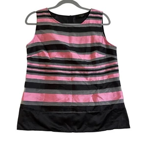 Luxe By Dorothy Perkins Top Size 14 Pink Black - Picture 1 of 15