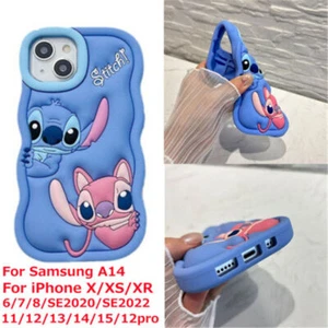 Lilo and Stitch 3D Silicone Phone Case For iPhone 6 7 8 XR 11 12 13 15 Covers - Picture 1 of 13