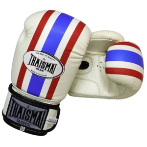 Guanti da boxe THAISMAI Muay Thai bandiera thailandese MMA combattimento allenamento palestra vera pelle - Foto 1 di 2