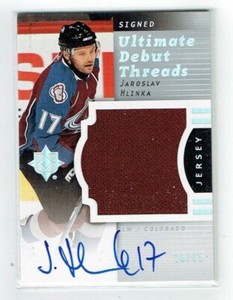 07-08 UD Upper Deck Ultimate Debut Threads  Jarolav Hlinka  /35  Jersey  Auto