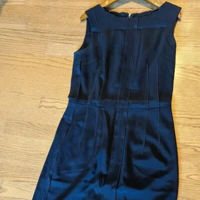Elegante Vestido Dolce & Gabbana Midi Vaina Elastizado Sin Mangas Negro Sólido IT Talla 40 Foto 1 de 4