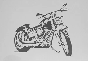 Schablone für Wände-Airbrush-Basteln-Vintage-Shabby Chic-Motorrad # 1810 - Bild 1 von 1