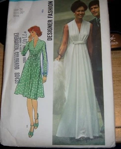   VINTAGE CUT 70ER-80ER SCHLICHTKLEID IN 2 LÄNGEN GRÖSSE 14 - Bild 1 von 1