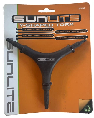 Sunlite Y shaped Torx wrench T25 T30 T40 3 sided hardened steel bike tool NOS - Image 1 of 3