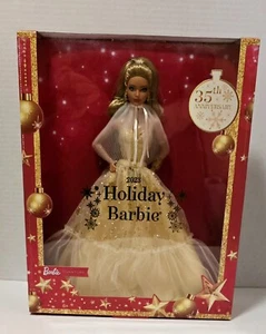 Barbie Holiday Gold Blond 2023 Rare Anniversary Neu Originalverpackt - Bild 1 von 2