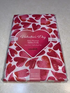 Colordrift Heartbeat Red Pink Hearts Tablecloth 60” X 84” Valentines Day New - Picture 1 of 4