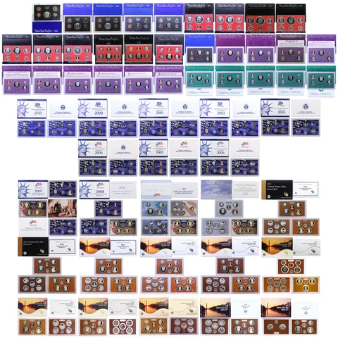 1968-2021 Proof Set Run Original Box 53 Sets 435 Coin Lot US Mint Cover