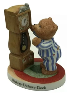 Nursery Rhyme Bears Bronson Stevenson Figurine Hickory Dickory Dock - Picture 1 of 12