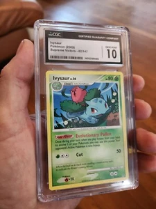 (TOP POP 3) CGC 10 GEM MINT Pokemon Ivysaur Platinum Supreme Victors 62/147 Card - Picture 1 of 4