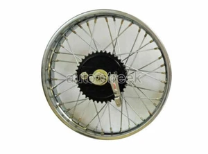 Vintage 19" Rueda Trasera Borde Completo & Radios Medio Ancho Hub BSA Enfield - Imagen 1 de 4
