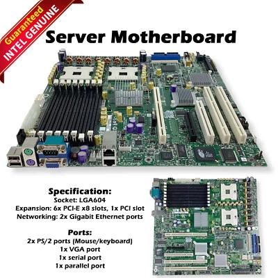 New Intel SE7520BD2VD2 E7520 Chipset Socket 604 BBDVBBD2 Motherboard D10352-451 - Image 1 of 4
