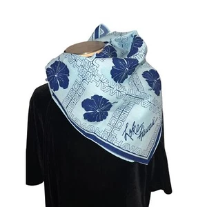 Bits & Pieces Scarf Made in Hawaii Square Head Covering Floral Hibiscus Luau New - Picture 1 of 7