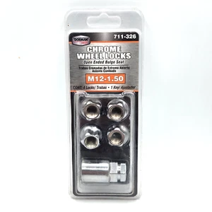 Dorman 711-326 Chrome Cone Seat Bulge Open End Wheel Locks M12-1.50 NIP - Picture 1 of 6
