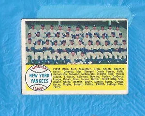 NEW YORK YANKEES 1958 TOPPS #246 NEW YORK YANKEES - Picture 1 of 2