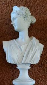 ARTEMIS DIANA Bust Head Greek Roman Goddess Statue Sculpture Cast Marble 11.8in - Picture 1 of 5