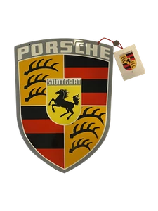 Porsche 356 911 912 914 boxster cayman macan factory Porsche enameled sign - Picture 1 of 2