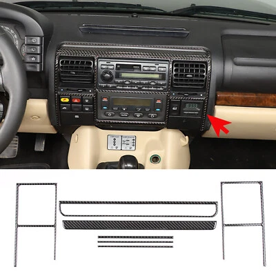 Para Land Rover Discovery 2 1998-03 Carbono Suave 7 piezas Consola Interruptor CA Marco Borde Foto 1 de 4