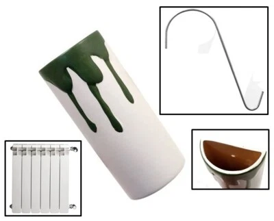 EVAPORATORE UMIDIFICATORE IN CERAMICA DECORATO PER TERMOSIFONI CON GANCIO -VE