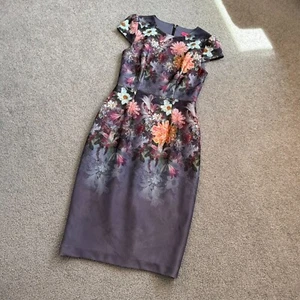 / Betsey Johnson Chic Cap Sleeve Floral Midi Sheath Dress Party Summer NWOT US 2 - Picture 1 of 10