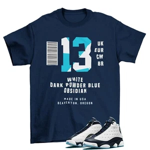 Box Label Obsidian Shirt to Match Air Jordan 13 Retro Obsidian / 414571-144 - Picture 1 of 2