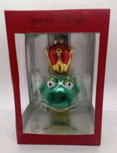 Ornamento albero di Natale nuovo con scatola Sparkle Bright di Christopher Radko rana di vetro 2012 - Foto 1 di 3