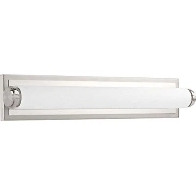 Concourse LED Collection 24" Etched White Glass Modern Bath Vanity Light Brushed - Image 1 of 4
