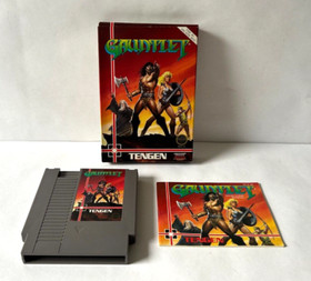 Gauntlet Nintendo Entertainment System NES 1985 Cartridge Manual Box, NO Sleeve