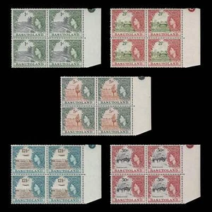 Basutoland 1964 (MNH) Decimal Definitives blocks, St Edward's crown watermark - Picture 1 of 1