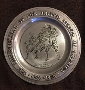 Vintage Pewter Collectible Plate "The Spirit of 76" YORK METALCRAFTERS 11" Plate - Picture 1 of 1
