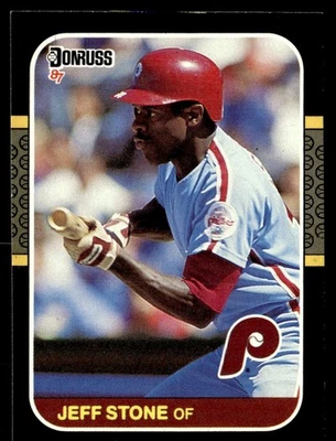 1987 Donruss Jeff Stone Philadelphia Phillies #309 - Image 1 of 2